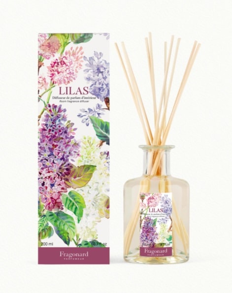 【フラゴナール】　リラ （ライラック） ルームフレグランス　200ml  （香りを拡散する木製バトン10本付き）　【Lilas DIFFUSEUR + 10 BATONNETS】　Fragonard　