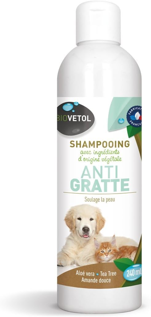 安心のペット犬猫　かゆみ予防シャンプー　本格自然派　動物アトピー・皮膚炎　《エコサート認定オーガニック》 240ml　【ビオヴェトール】　BIO - BIOVETOL