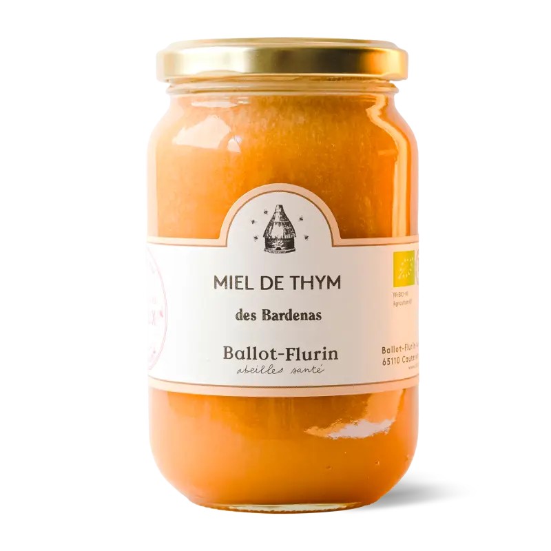 【バロフリュラン】　タイムはちみつ　オーガニック　《気管支炎、インフルエンザ、風邪、気道トラブル、免疫強化に》 ＜☆よりお得な480ｇ！＞　【Miel de Thym Bio -Ballot flurin】