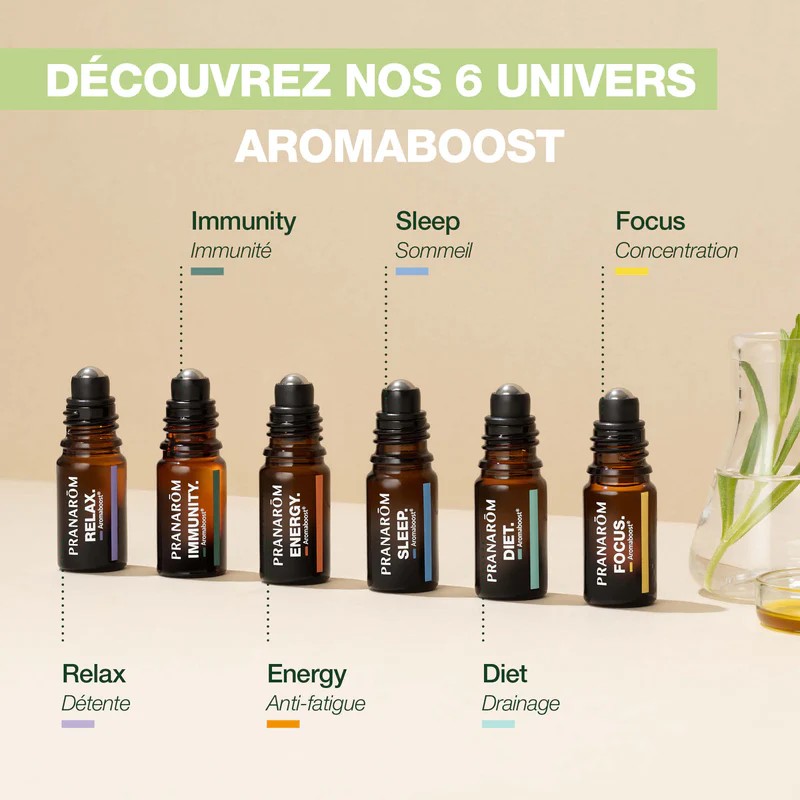 【プラナロム】　アロマブーストロールオン　フォーカス　《記憶力と集中力に》 BIO　5ml　【Aromaboost Roll-On Focus Bio 5ml- Pranarom】
