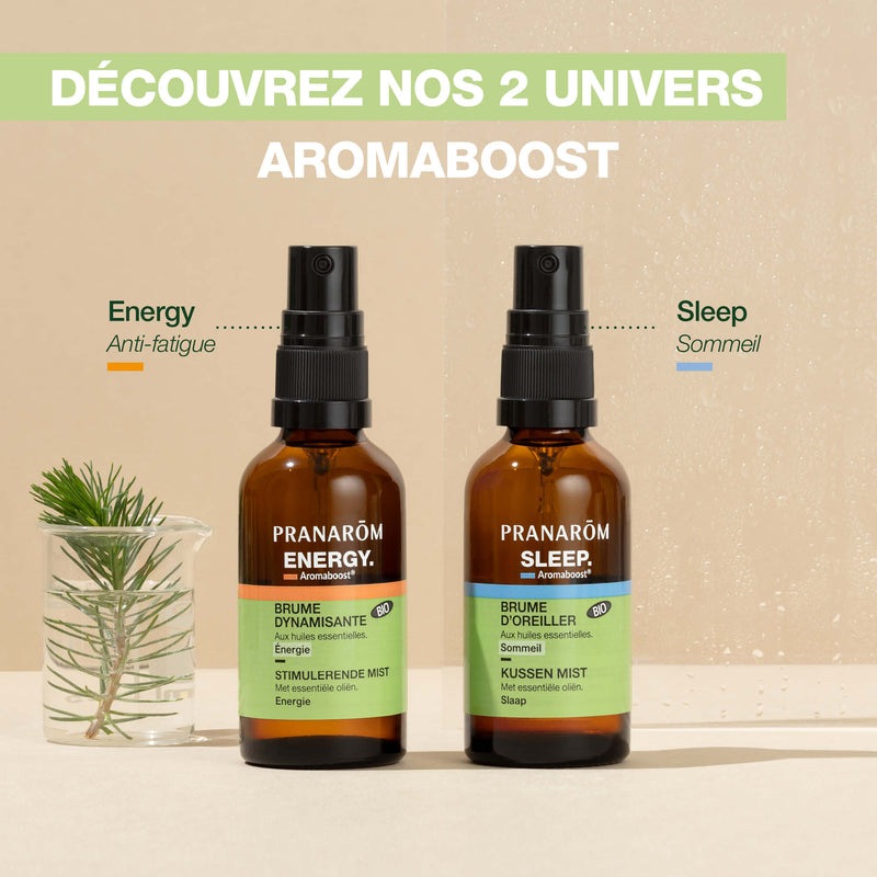 【プラナロム】　アロマブースト　エナジー スプレー《心身の疲れ・活力アップに》 BIO　50ml　【Aromaboost  Energy Bio - Pranarom】