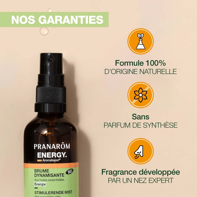 【プラナロム】　アロマブースト　エナジー スプレー《心身の疲れ・活力アップに》 BIO　50ml　【Aromaboost  Energy Bio - Pranarom】