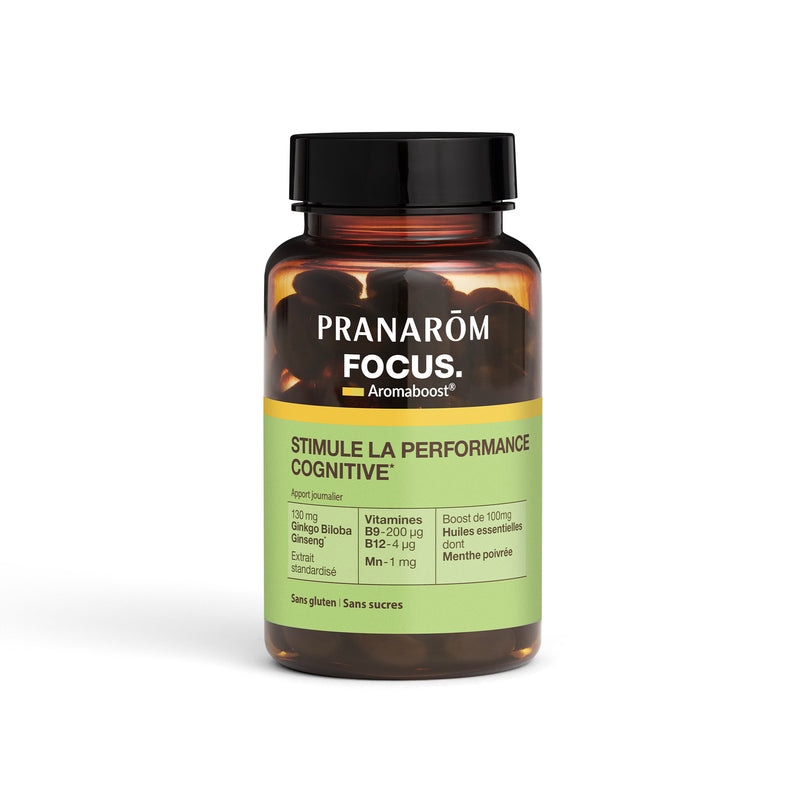 【プラナロム】 アロマブースト 精油カプセル フォーカス 《記憶力と集中力アップに》 BIO 60錠 【Aromaboost Capsules Focus Bio Pranarom】