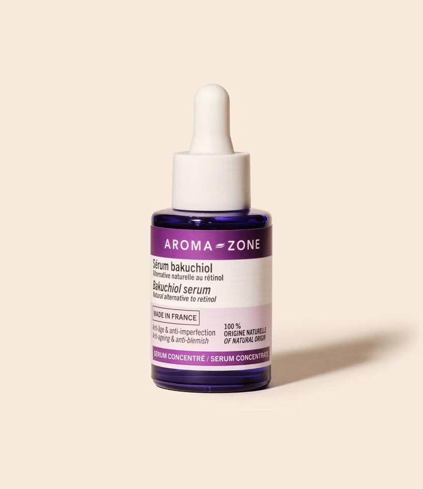 【アロマゾーン】　バクチオール濃縮美容液　皮膚科医テスト済み　すべての肌質に 《効果実証済み 100%天然由来》フランス製　ヴィ―ガン　Bakuchiol Aroma Zone30ml