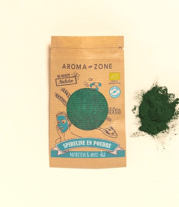 【アロマゾーン】　スピルリナ 有効成分パウダー　【有機　オーガニック認証】 Spiruline en poudre BIO　50g