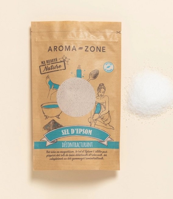 【アロマゾーン】　エプソムの塩　《ご自宅で本格的な美容＆健康スパやタラソテラピーを》　100％天然塩　500g   Sel d'Epsom