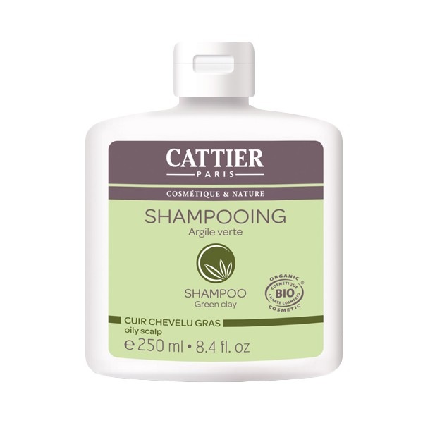 【カティエ】　グリーン・クレイ入り　オーガニック・シャンプー　（脂性髪用） 250m