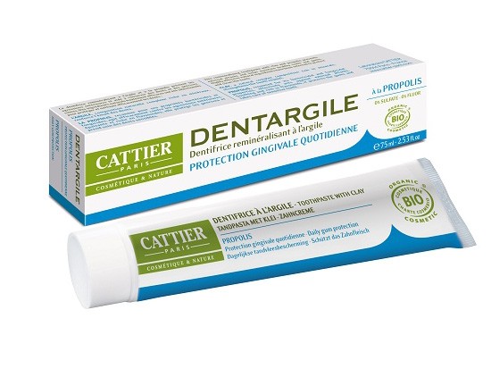 【カティエ】　歯磨き粉 (敏感な歯茎に）　ホワイト・クレイ　＆　プロポリス　　DENTARGILE　　75ml