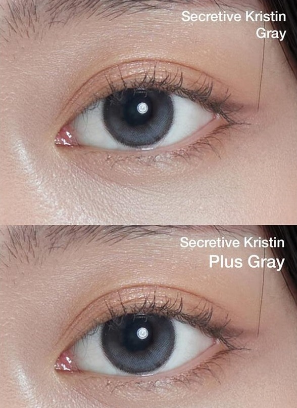度あり・度なし】Secretive Kristinプラスグレー（1ヶ月）