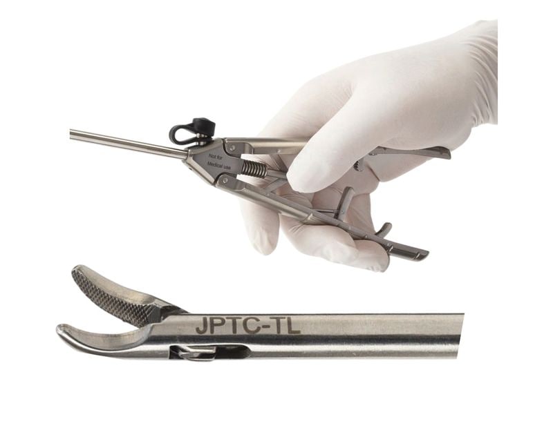 ���˴� Needle holder curved left, Ti JPTC-TL
