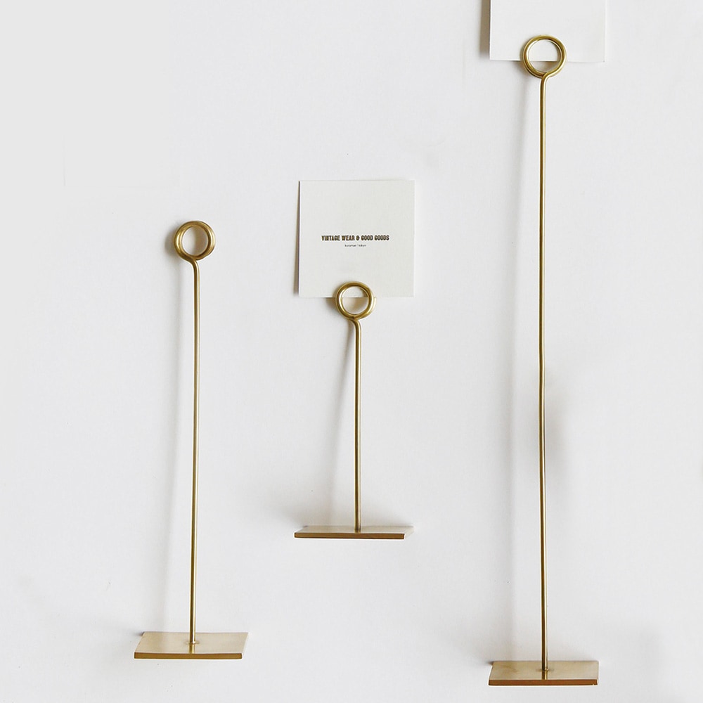 フランスアンティーク　真鍮製 3段ハンドクリップ　カードスタンド フランスアンティーク 真鍮製 3段ハンドクリップ カードスタンド