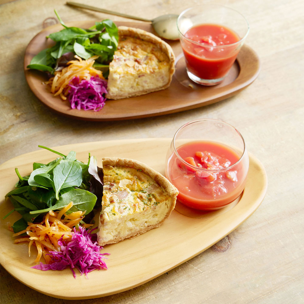 パインウッド ソーサー付きカフェプレート（2サイズ）／shesay