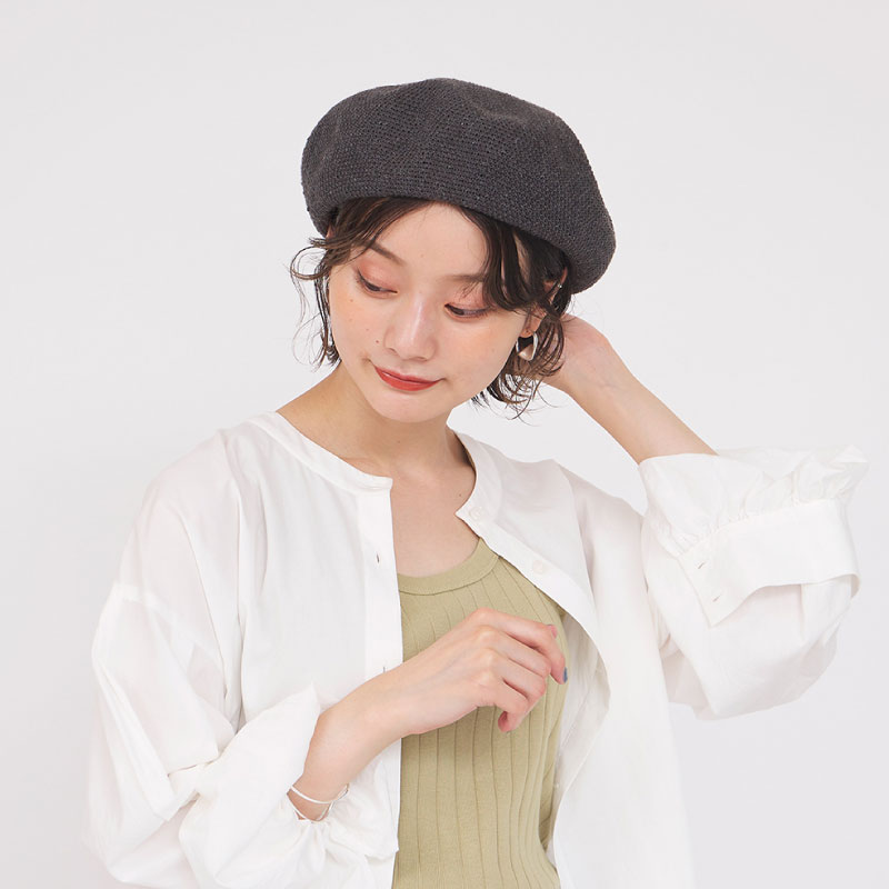 新品 BACKLASH ストライプ レーヨンリネン ストレッチ ベレー帽 ベレー 新品 BACKLASH ストライプ レーヨンリネン ストレッチ ベレー帽 ベレー