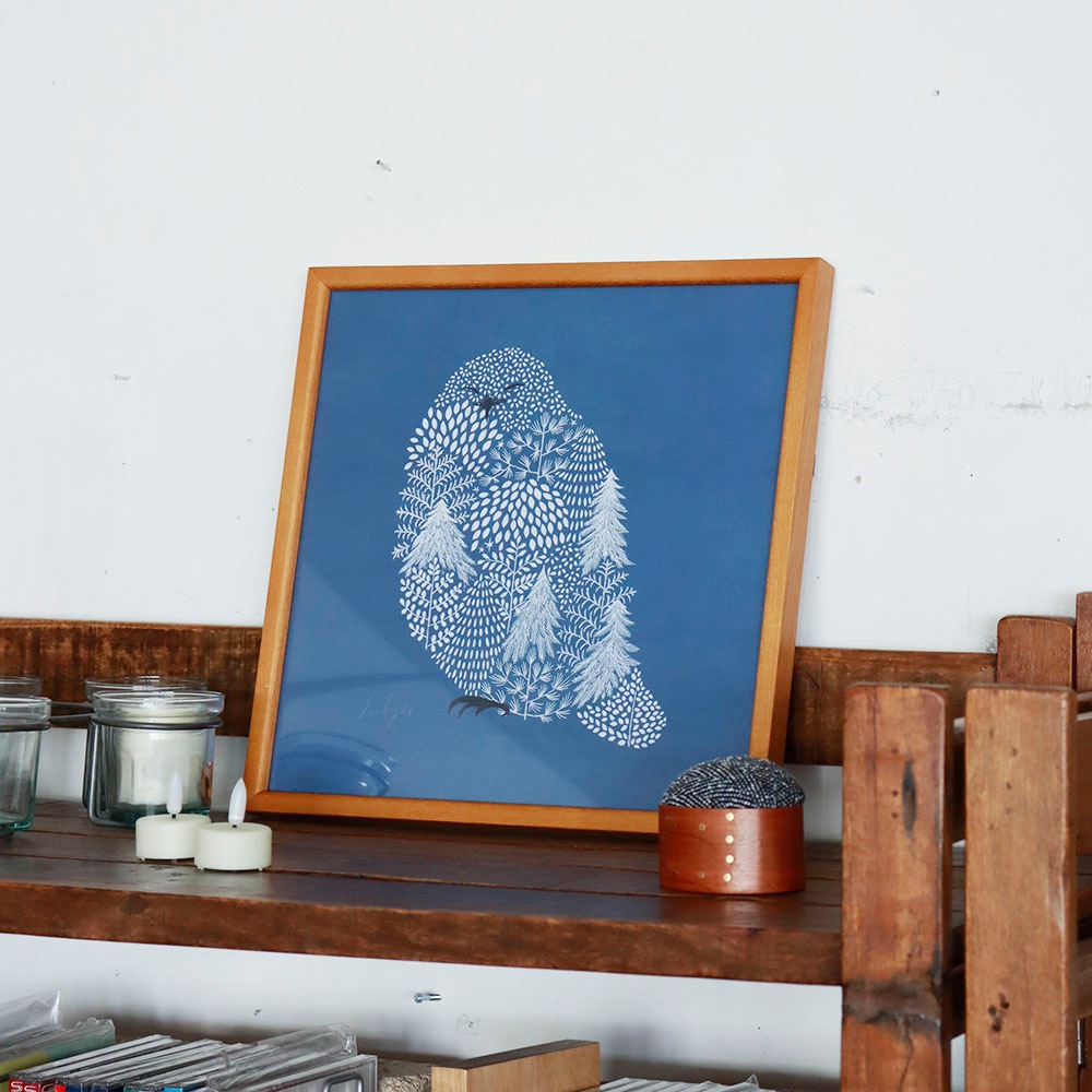 ݥ+ե졼 Poster+Frame 30 Snow owl