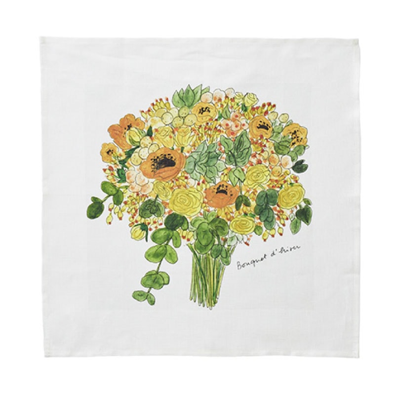 isabelle boinot(イザベル ボワノ) ハンカチ 季節のお花／fog linen