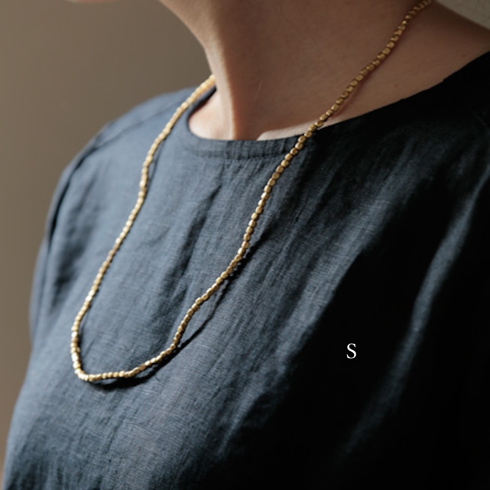 ブラスビーズネックレス／fog linen work | CATEGORY,ファッション