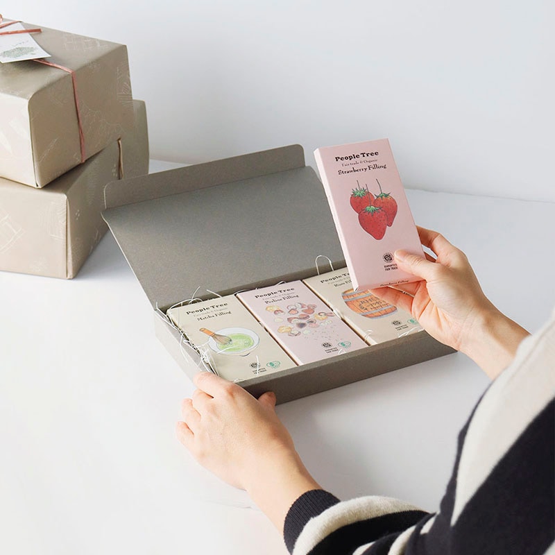 ギフトボックス】フェアトレード 板チョコ・フィリング専用箱 大