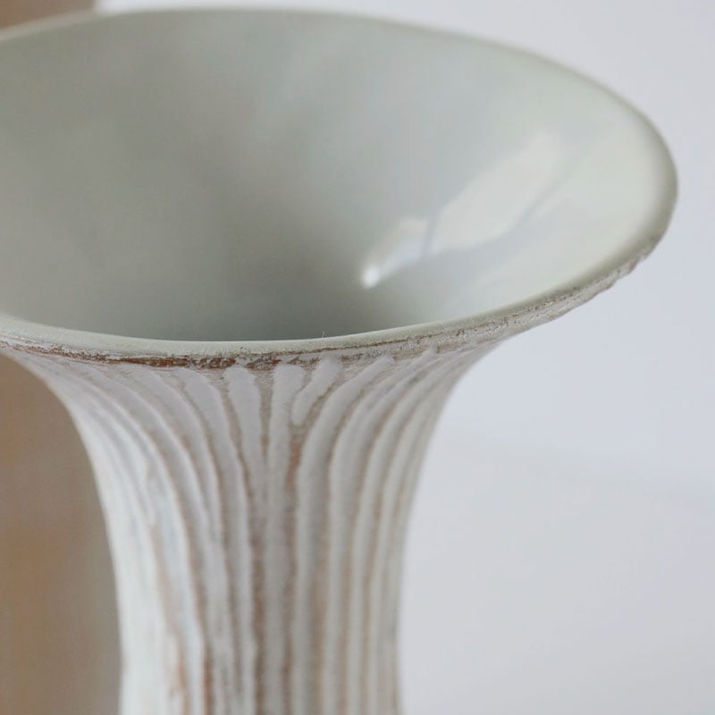 陶器フラワーコレクション CERAMIC FLOWER VASE - HORN (ドライ) | BamBooks the Heritage