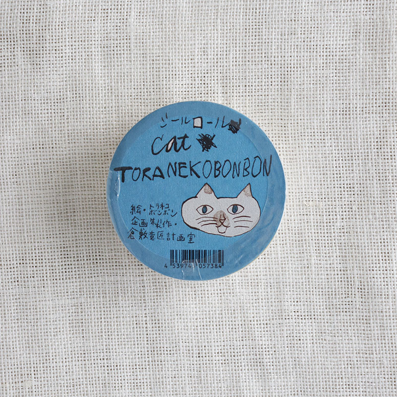 トラネコボンボン シールロール （CAT） 18mm 30mm／倉敷意匠計画室