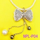 NPL-P0456 訳あり リボン 蝶蝶 キラキラ ネックレス レディース 3種類 ギフト プレゼント