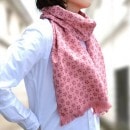 【日本製】ガーゼマフラースタンダード【江戸小紋】梅小紋柄 ストール ファッション お洒落 ギフト プレゼント UVカット 高品質