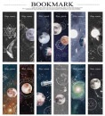 しおり 栞 30枚セット 漫遊太空系列 宇宙 火星 金星 地球 月 星 宇宙飛行 写真 風景 ブックマーク カラフル 紙製 おしゃれ 全てのイラストが全て異なる しおりセット メッセージカード メモカ