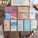 即日出荷 海外 大きめ チケット風メモ アンティーク調 メモ帳 ブロックメモ  便箋 メモノート ◆30枚つづり 全10種◆ クラシック  ビンテージ 枠 交換便 おすそ分け 縦長 長方形 手帳デコ 