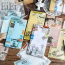 即日発送/おしゃれなメモ便箋 メモノート ◆1パック同柄30枚入り◆全4種類◆クラシック アンティーク レトロ ビンテージ 枠 手帳デコ コラージュ素材 伝言メモ メッセージ カード シール メモ ラ