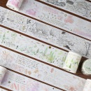 即日出荷 透ける 珍しい 金箔押 マスキングテープ 英語 文字 ◆12種類◆ビンテージ アンティーク 海外 コラージュ素材 手帳デコ マステ ヴィンテージ ジャンクジャーナル ラベル 人物 植物 動物
