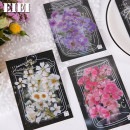 即日出荷  ボトル 瓶 シール 花 フレークシール ガラス瓶 手帳デコ デコレーション デコシール コラージュ 素材 海外ステッカー 海外シール 透明シール ホワイト PET 瓶 シール ボトルシール