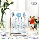 即日出荷 海外ステッカー やや大きめ 花 ボトル 瓶 シール 花瓶 透明シール 40枚入 クリア PET素材 ジャンクジャーナル 手帳デコ コラージュ 素材 デコレーション デコ 植物 花 フラワー 