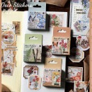 即日出荷 海外ステッカー コラージュ素材 シールセット 花 花束フラワー 英語 英字 フレークシール 箱入り 手帳デコ デコシール デコレーション 素材 ラベル  封かんシール 封緘シール ジャンクジ