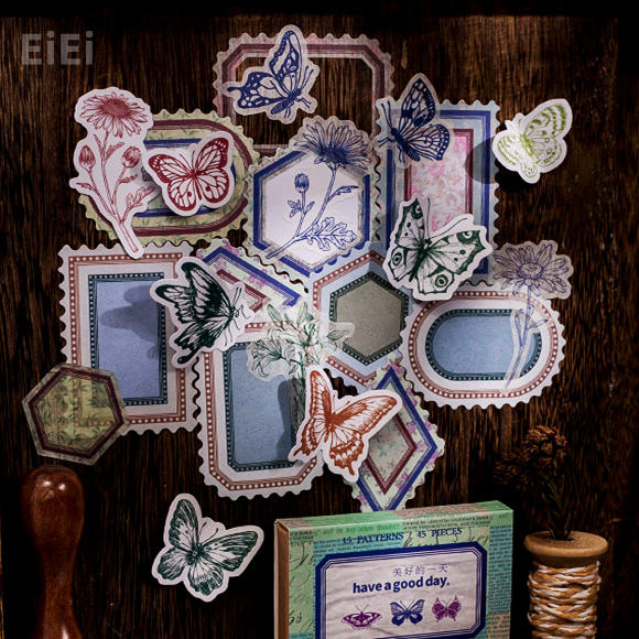 即日出荷 手描き風海外シール 枠 花 蝶 飾り枠 フレークシール マスキングテープ素材 コラージュ素材 デコレーション マステ 海外ステッカー 手帳 デコ 素材 アンティーク レトロ ジャーナル 箱入り 45枚 ローズ チューリップ 薔薇 バラ 葉っぱ 植物 ハンドメイド Diy 即日出荷 手描き風海外シール 枠 花 蝶 飾り枠 フレークシール マスキングテープ素材 コラージュ素材 デコレーション マステ 海外ステッカー 手帳 デコ 素材 アンティーク レトロ ジャーナル 箱入り 45枚 ローズ チューリップ 薔薇 バラ 葉っぱ 植物 ハンドメイド Diy