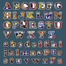 即日出荷 アルファベット シール 柄違い52枚 フレークシール 海外 コラージュ素材 おしゃれ アルファベット 英語シール ステッカー ローマ字 名前シール 英字シール 英語シール デコシール マスキ