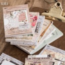 素材紙ブック レースペーパー 海外 コラージュ素材 60枚 ヴィンテージ ペーパー 背景紙 素材紙 ブック 素材ペーパー アンティーク レトロ レース 枠 飾り枠 フィルム フレームワーク 英語 花 