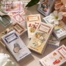 即日出荷 妖精 花 切手型メッセージシール 海外ステッカー 伝言メモ 寄せ書きシール 女の子 男の子 50枚 海外シール ジャンクジャーナル 手帳 コラージュ 素材 デコレーション アレンジ メッセー