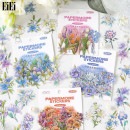 即日出荷 フレークシール クリアシール コラージュ 素材 透明シール 海外ステッカー 海外シール 40枚入 PET素材 手帳デコ デコシール ダイカット シール デコレーション 手帳 お手紙 ハンドメ