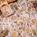 即日出荷 海外シール コラージュ素材 花 薔薇 ローズ レース フラワー 英語 英字 フレークシール 海外ステッカー 封緘シール 手帳 日記 手帳デコ DIY デコシール シールセット デコレーション