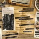 即日出荷 英語シール 2種類紙質 透明シール 英字 ステッカー 白 ホワイト クリアシール 英語ステッカー 海外 アルファベット 英文 PET 文字シール ジャンクジャーナル コラージュ 素材 デコレ