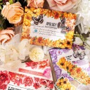 即日出荷 縦長 フレークシール 立体感あり 大きいサイズ 花柄 フラワー ダイカット 型抜き コラージュ 素材 セット 165mm 10枚5柄 マスキングテープ素材 海外シール 海外ステッカー デコレ