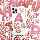 即日出荷 アルファベットステッカー 透ける マステ素材 アルファベット シール 英語 英字 花 フラワー フレークシール 52枚 コラージュ 素材 セット バレットジャーナル コラージュ素材 いちご 