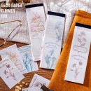 即日出荷 海外コラージュ素材 メモ 便箋 背景紙 縦長 デザインペーパー 素材紙 素材ペーパー 30枚60ピース ミシン目付き 花柄 フラワー コラージュ 素材 メモパッド メモ帳 紙もの 紙活 伝言