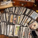 即日出荷 レース デザインペーパー 60枚/冊 背景紙 素材紙 便箋 海外 コラージュ素材 コラージュ 素材レトロ 花の妖精 ミュシャ アート 外国 女性 人物 花 フラワー蝶 大判 レース フレーム
