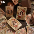 即日出荷 コラージュ シール マステシール 油絵 アート 欧米 外国 女性 人物 額縁 花柄 レース 枠 薔薇 ローズ アンティーク レトロ スクラップブッキング 海外 コラージュ 素材 セット 30