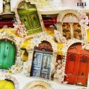 即日出荷 クリアシール 透明 ステッカー 耐水 PET素材 海外 コラージュ 素材 セット 扉 門 窓枠 窓 鳥籠 額縁 花柄  鳥かご 宝石 枠 レース 猫 動物 30枚 コラージュ素材 クリア デ