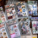 即日出荷 海外ステッカー 40シート 160pcs イラスト シールシート 型抜き 大容量 海外コラージュ素材セット コラージュ マステ クッキング ケーキ 花柄 アメリカン 生活 雑貨 家具 物語 