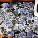 即日出荷 コラージュ素材シール 惑星 マステシール コラージュ 素材 セット 宇宙 惑星 30枚 マステシール スクラップブッキング デコレーション 素材 マスキングテープ素材 アンティーク レトロ 