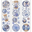 即日出荷 海外ステッカー クリアシール 6シート シールシート 海外 コラージュ 素材 スクラップブッキング デコレーション PET 素材 透明 耐水 宇宙 惑星 占い フェス 砂時計 書籍 歯車 海