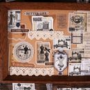 即日出荷 コラージュシール ヴィンテージ レトロ フレークシール アンティーク 海外ステッカー コラージュ 素材 海外シール デコレーション ダメージ マステシール 30枚入 デコ ミシン 裁縫 生活