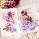 即日出荷 人物シール 外国 女性 人物柄 花柄 クリアシール 大きめ 薔薇 ローズ イラスト シール コラージュ素材 シール 人物 大人 女の子 少女シリーズ イラストステッカー ガーデニング ガーデ